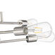 Decco 6 Light 16.75 inch Polished Nickel Indoor Semi-Flush Ceiling Light